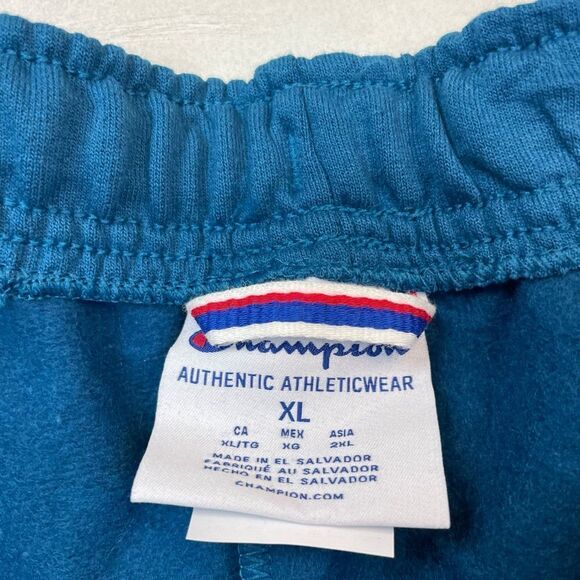Champion Powerblend Moisture Wicking Sweat Gym Shorts Women XL Teal Blue NWT - Picture 5 of 7
